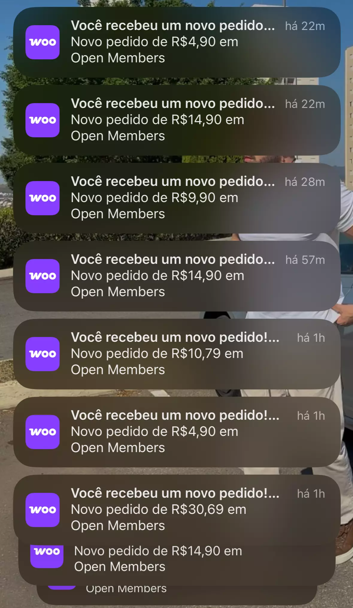 Notificações de Venda